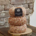 Cool Merino Print 106 Ecru / Lila / Oranje / Mosterd