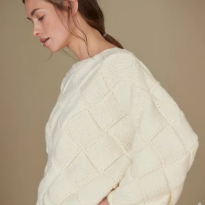 Breipakket Cool Merino Big entrelac pullover - Lookbook 15 model 02
