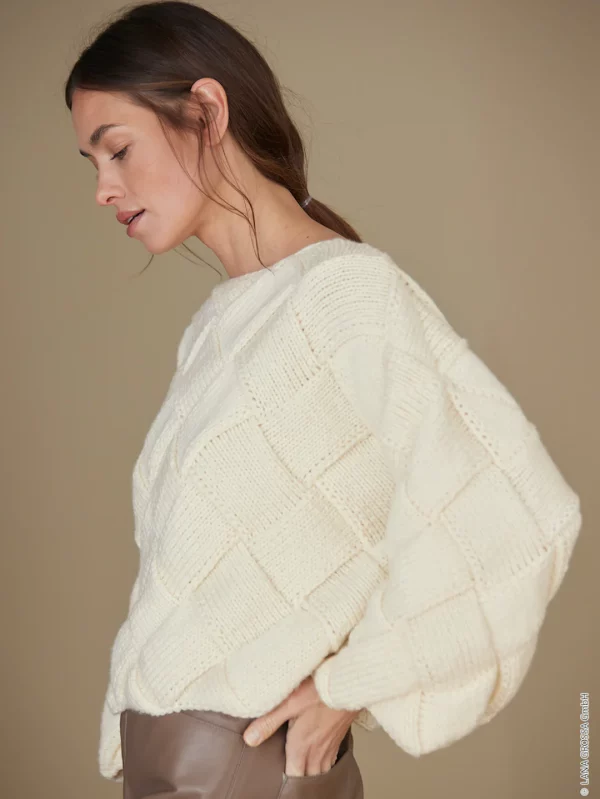 Breipakket Cool Merino Big entrelac pullover - Lookbook 15 model 02