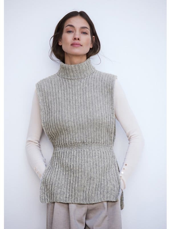 Breipakket Gewikkeld vestje Cool Merino - Lookbook 15 model 12