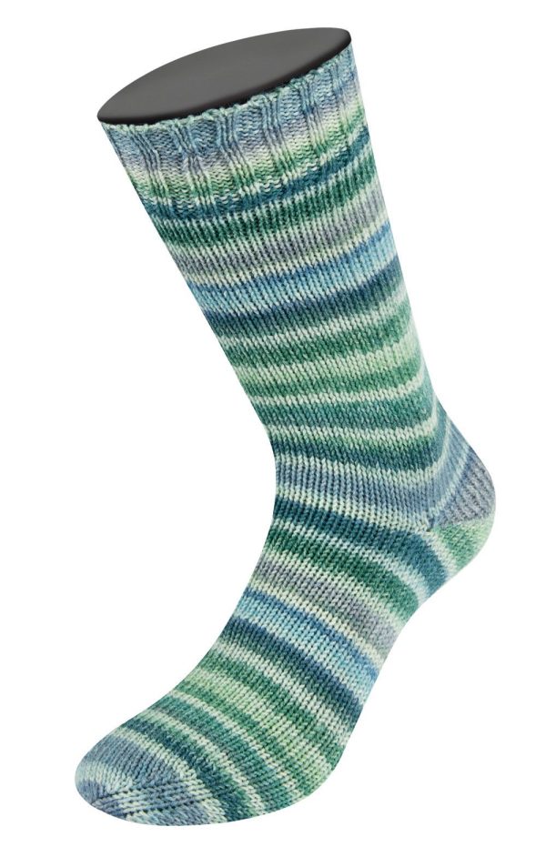 Cool Wool 4 Socks Print 7754 Lichtgrijs / Petrol / Grijsgroen