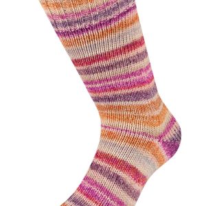 Cool Wool 4 Socks Print 7761 Roest / Licht beige / Cognac / Braam / Fuchia / Wijnrood / Licht grijs