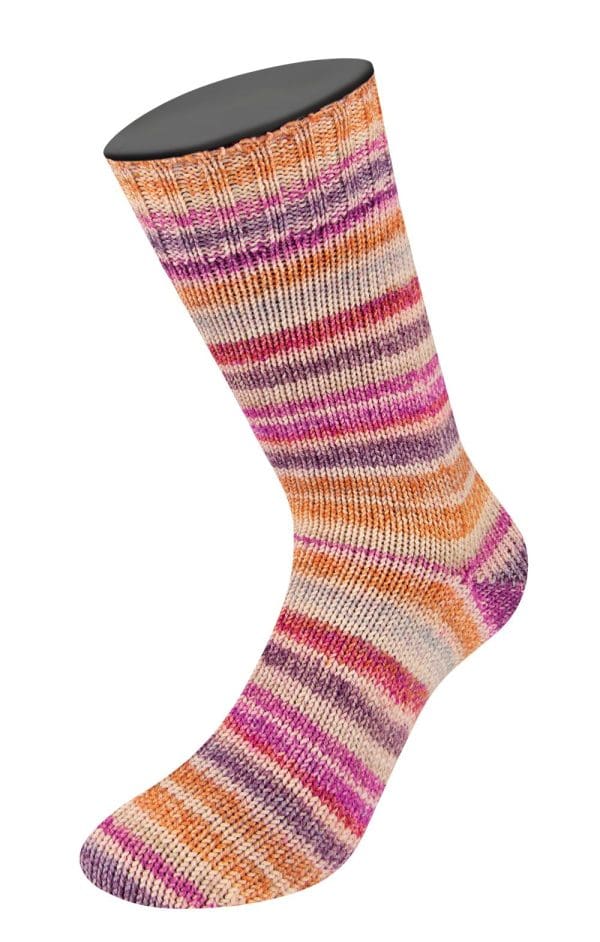 Cool Wool 4 Socks Print 7761 Roest / Licht beige / Cognac / Braam / Fuchia / Wijnrood / Licht grijs
