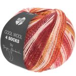 Cool Wool 4 Socks Print 7755 Zachtgeel / Oranjebruin / Roze
