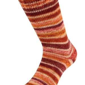 Cool Wool 4 Socks Print 7755 Zachtgeel / Oranjebruin / Roze