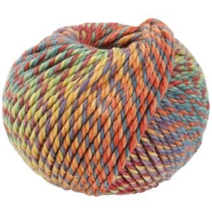 Merino Twister 008 Geel / Zalm / Petrol - Afbeelding 1