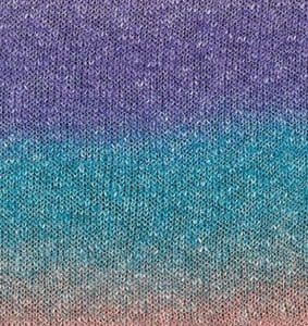 Gomitolo Collina 1022 Lichtgrijs / Violet / Turquoise - Afbeelding 2