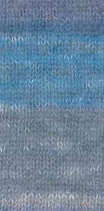 Silkhair Print 431 Lichtgrijs / Grijslila / Jeans - Afbeelding 2