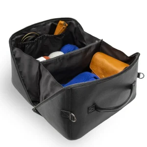 MUUD - Cleo XL - handgemaakte leren tas, kleur zwart - Afbeelding 1