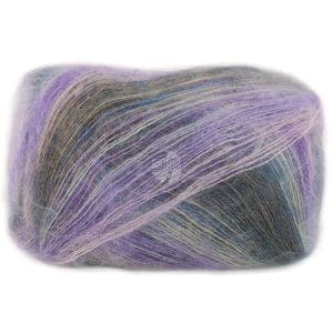 Cottonhair 104 Oker/lichtgrijs/paars/roze/jeansblauw/antraciet - Afbeelding 1
