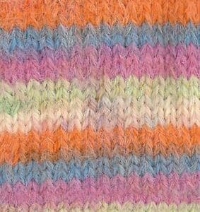 Cosy Socks Multi Stripes 154 Donkergrijs/Grijsblauw/Fuchsia/Lichtgroen/ Crème/Oranje - Afbeelding 3
