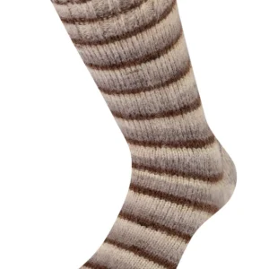 Cosy Socks Soft Stripes 103 Mokka/Grijsbruin/Beige/Crème - Afbeelding 1