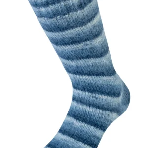 Cosy Socks Soft Stripes 106 Zwart/Grijs/Rook/Witblauw - Afbeelding 1