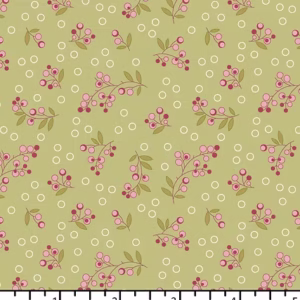 Quiltstof EQP - Back in the Day - BD 26 06 02 - Wild Berries - Light Olive