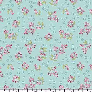 Quiltstof EQP - Back in the Day - BD 26 06 03 - Wild Berries - Aqua