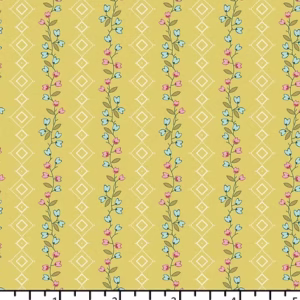 Quiltstof EQP - Back in the Day - BD 26 02 02 - Clematis - Sweet Sunshine - Afbeelding 1