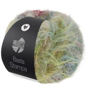 Lana Grossa Basta Stampa 202 Geel/Mint/Lichtblauw/Lila/Donkerpaars - Afbeelding 1